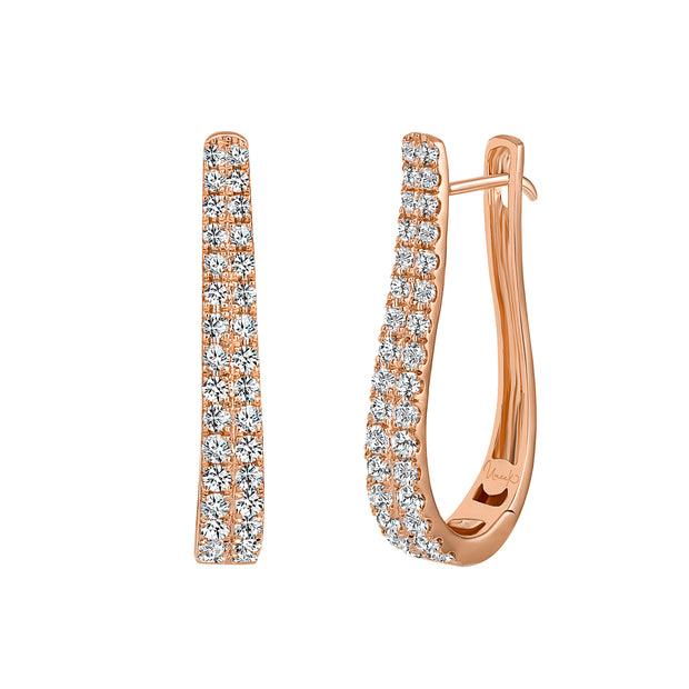 Uneek Chatterley Collection 2-Row Hoop Earrings