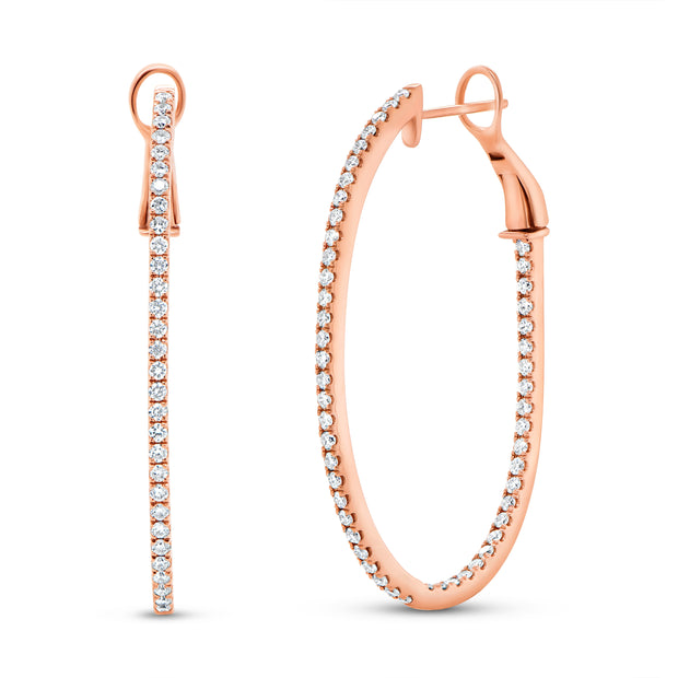 Uneek Chatterley Collection 1-Row Hoop Earrings