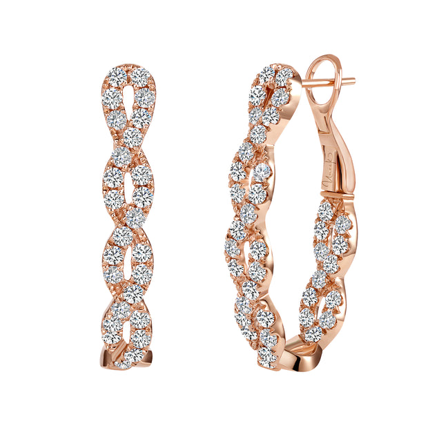 Uneek Chatterley Collection Twist Hoop Earrings