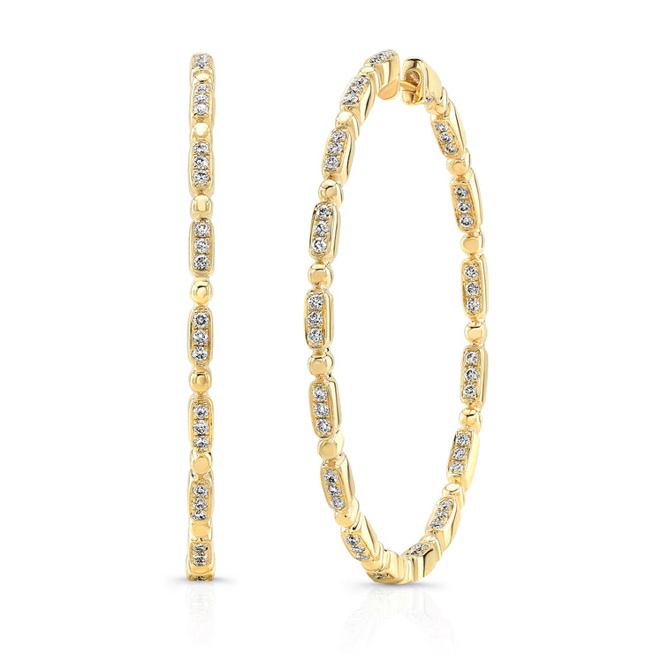 Uneek Stackable Collection Hoop Earrings