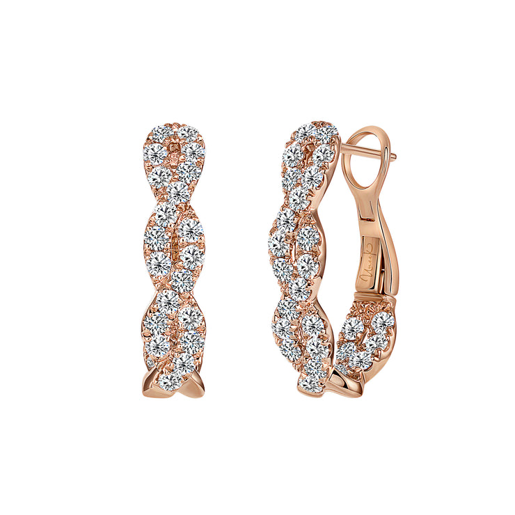 Uneek Chatterley Collection Twist Hoop Earrings