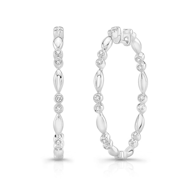 Uneek Stackable Collection Hoop Earrings