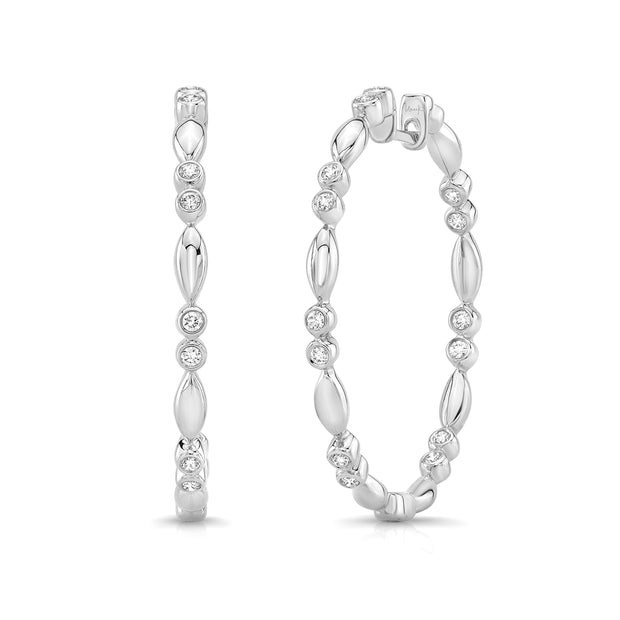 Uneek Stackable Collection Hoop Earrings