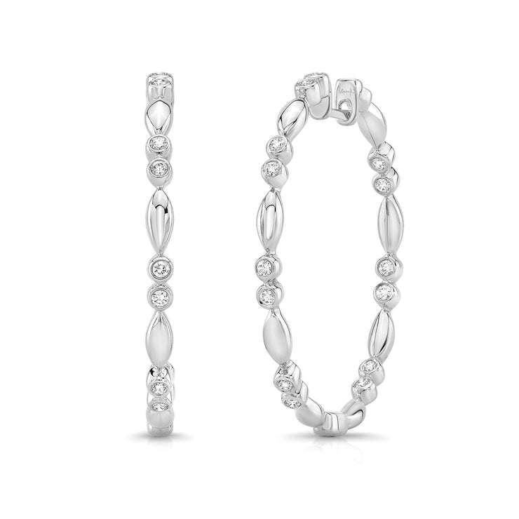 Uneek Stackable Collection Hoop Earrings