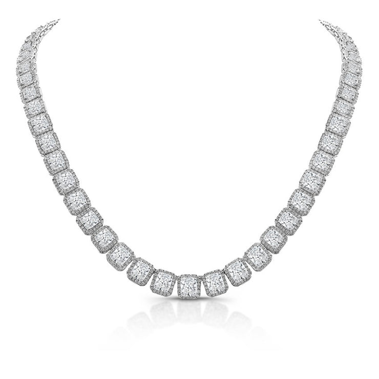 Uneek Cushion Cut Diamond Signature Necklace