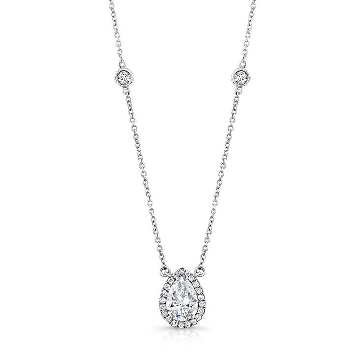 Uneek Pear Shaped Diamond Pendant