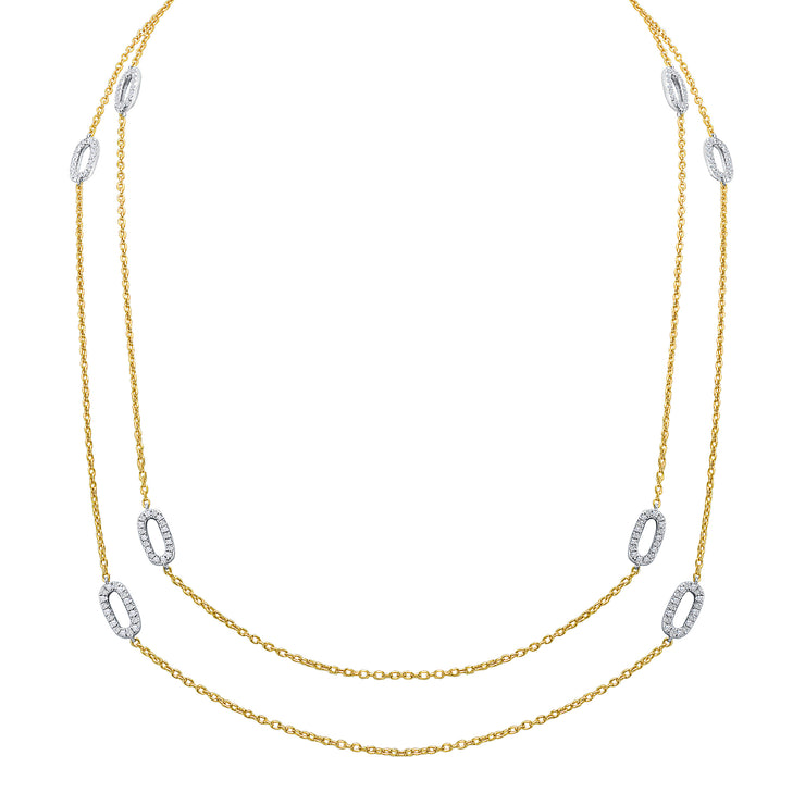 Uneek Cascade Collection Yard Chain Necklace