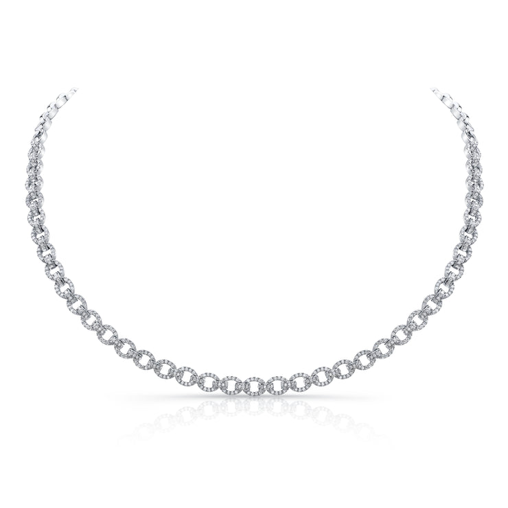 Uneek Diamond Pave Link Necklace