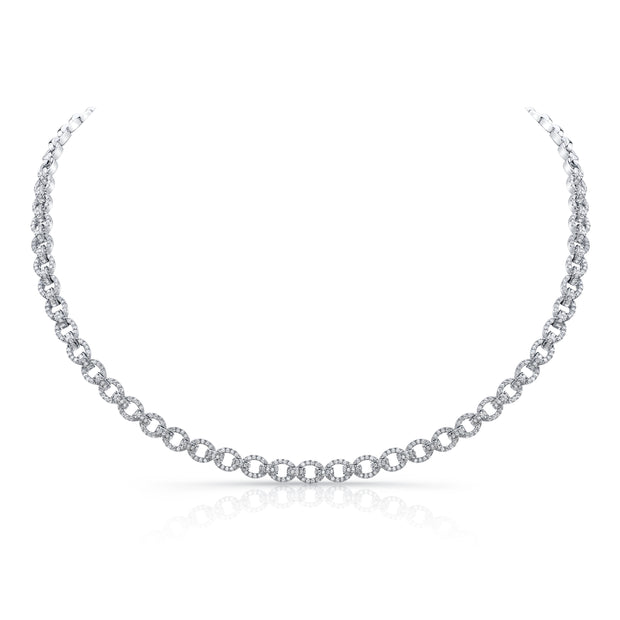 Uneek Diamond Pave Link Necklace