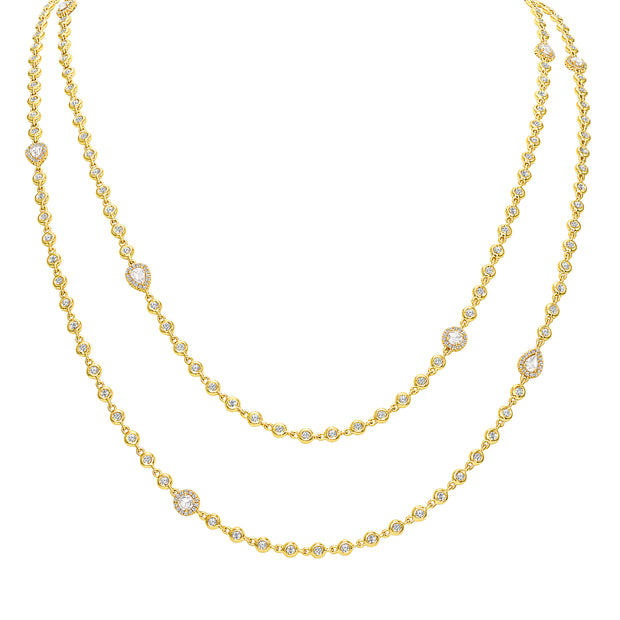 Uneek Cascade Collection Yard Chain Necklace