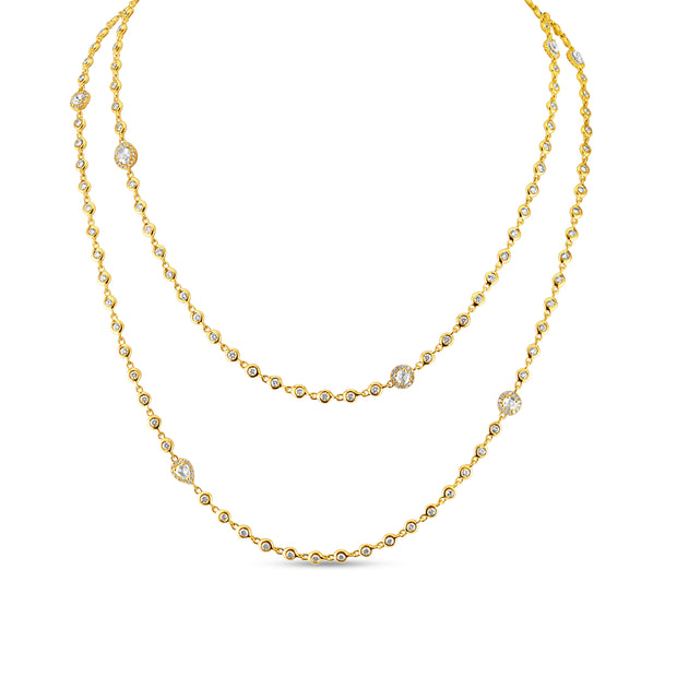 Uneek Cascade Collection Yard Chain Necklace