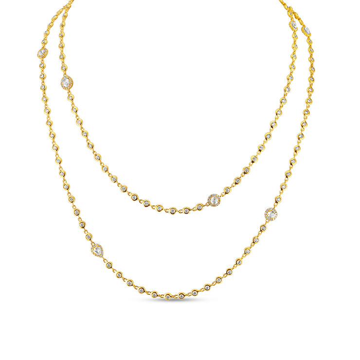 Uneek Cascade Collection Yard Chain Necklace