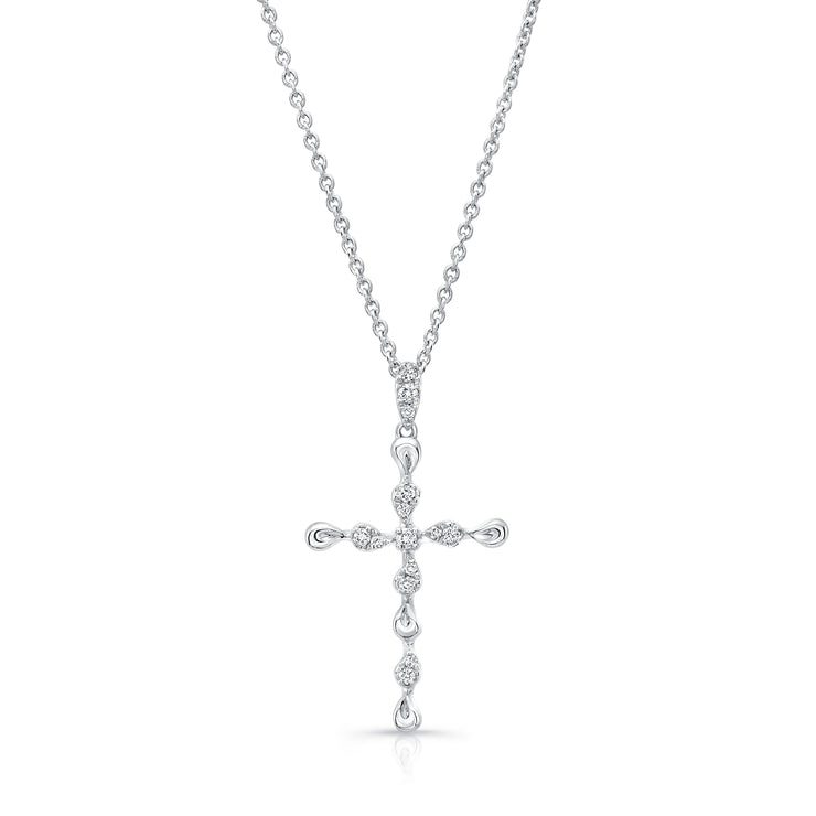 Uneek Petite Cross Diamond Pendant