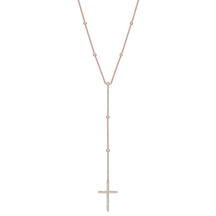 Uneek Cascade Collection Cross Religious Necklace