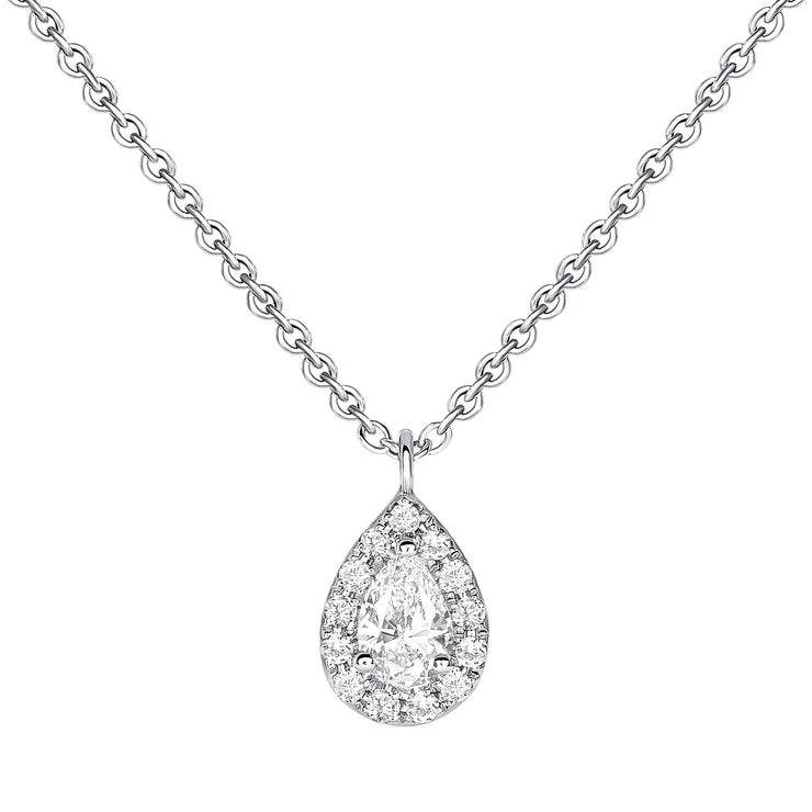 Uneek Cascade Collection Drop Diamond Drop Necklace