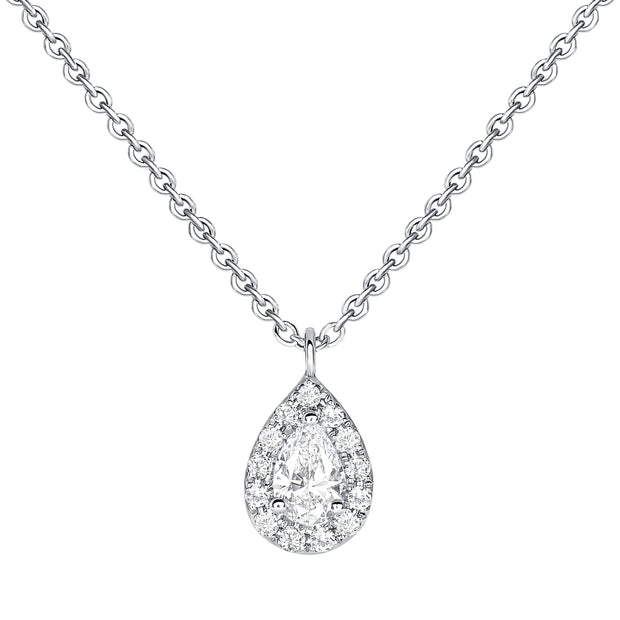 Uneek Cascade Collection Drop Diamond Drop Necklace