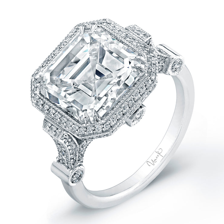 Uneek Estate-Inspired 5-Carat Asscher Diamond Engagement Ring