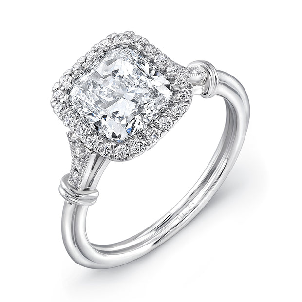 Uneek Halo Cushion Cut Engagement Ring