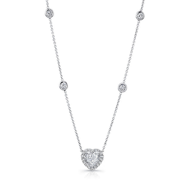 Uneek Sweet-Pea Collection Heart Heart Shaped Diamond Necklace