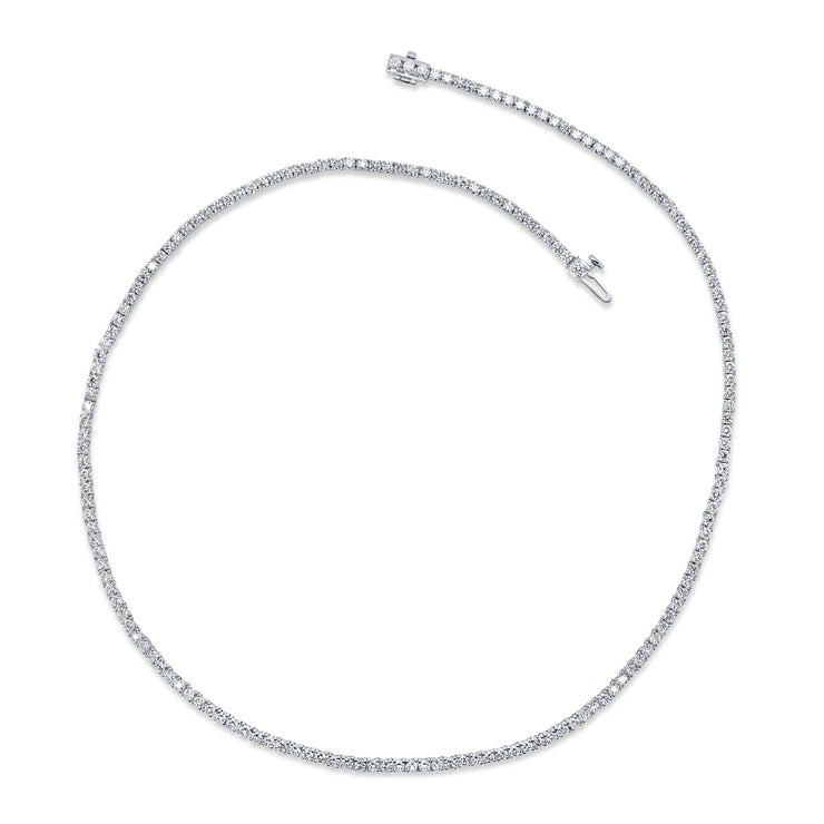 Uneek Tennis Collection 1-Row Round Diamond Tennis Necklace