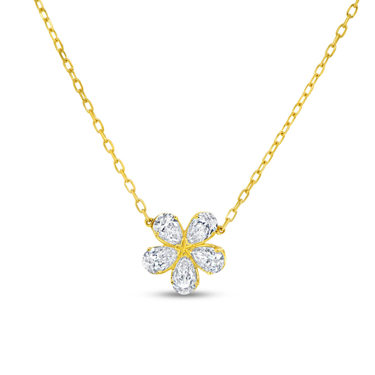 Uneek Petals Collection Floral Drop Pendant