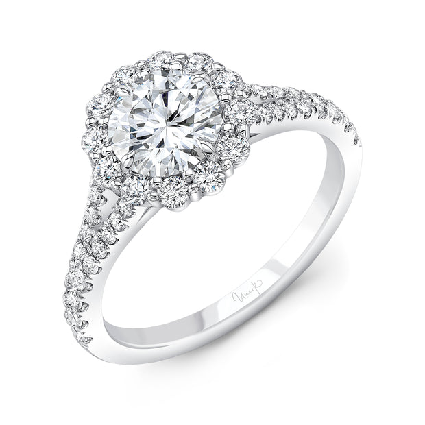 Uneek Timeless Collection Halo Round Engagement Ring