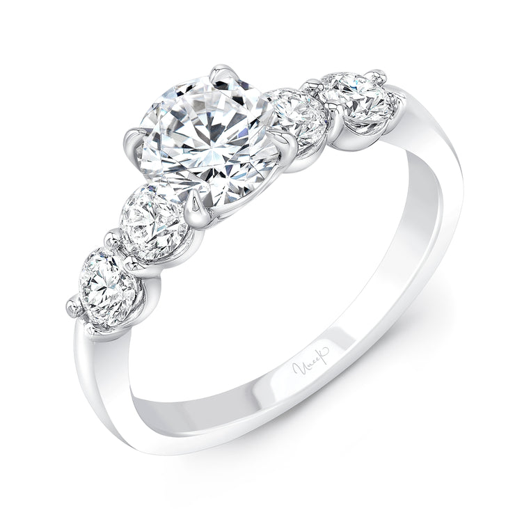 Uneek Timeless Collection Straight Round Engagement Ring