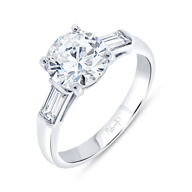 Uneek Timeless Collection Three-Stone Round Engagement Ring