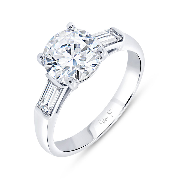 Uneek Timeless Collection Three-Stone Round Engagement Ring