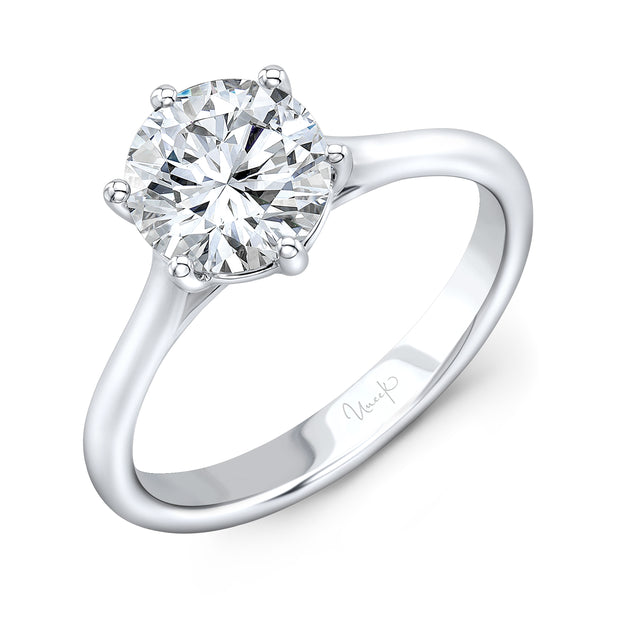 Uneek Timeless Collection Solitaire Round Engagement Ring