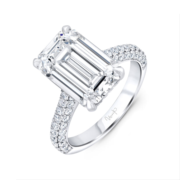 Uneek Signature Collection Emerald Cut Diamond Engagement Ring