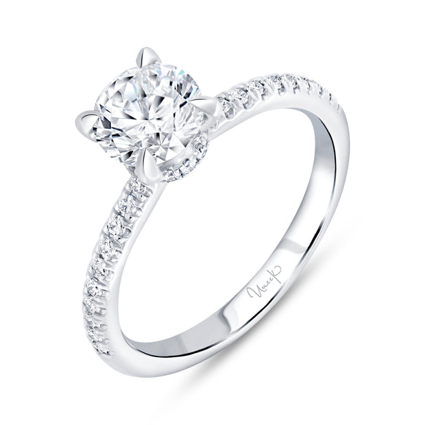 Uneek Timeless Collection Under-Halo Engagement Ring