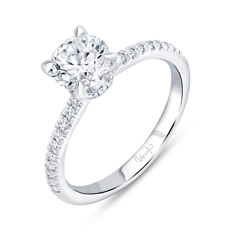 Uneek Timeless Collection Under-Halo Engagement Ring