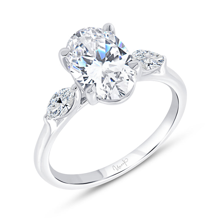 Uneek Timeless Collection Oval Shaped Engagement Ring