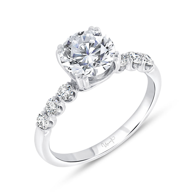 Uneek Timeless Collection Straight Round Engagement Ring