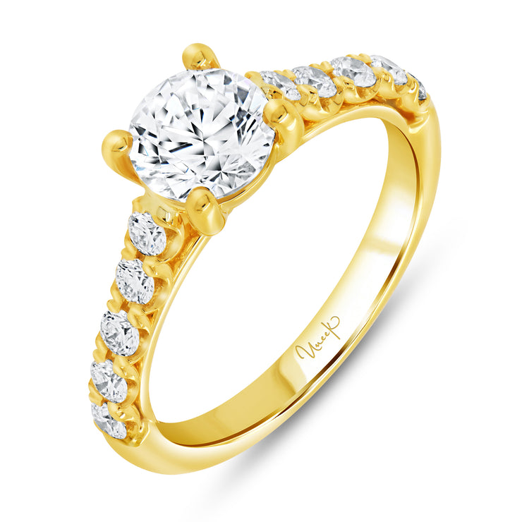 Uneek Timeless Collection Straight Round Engagement Ring