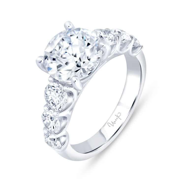 Uneek Timeless Collection Straight Round Engagement Ring