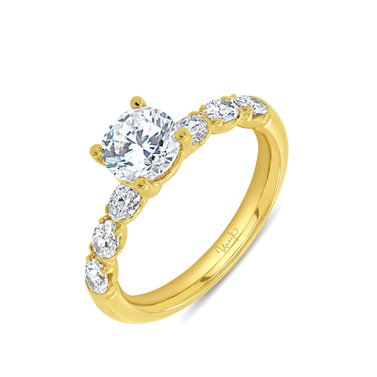 Uneek Timeless Collection Straight Round Engagement Ring