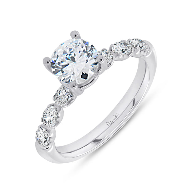 Uneek Timeless Collection Straight Round Engagement Ring