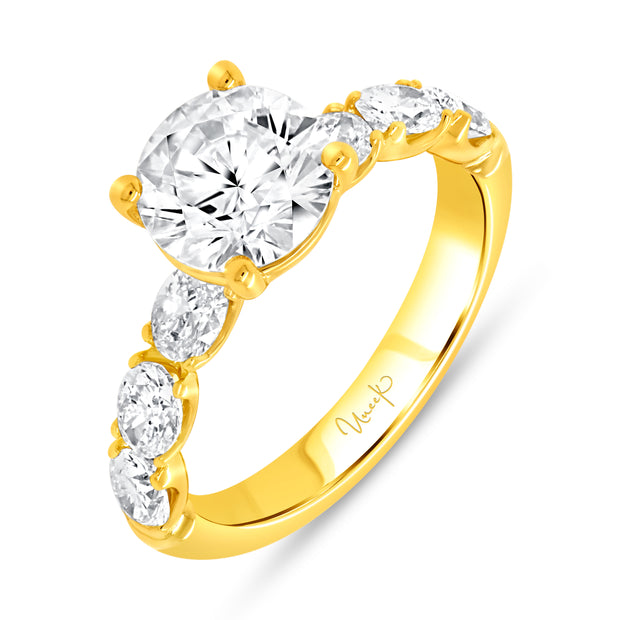 Uneek Timeless Collection Straight Round Engagement Ring