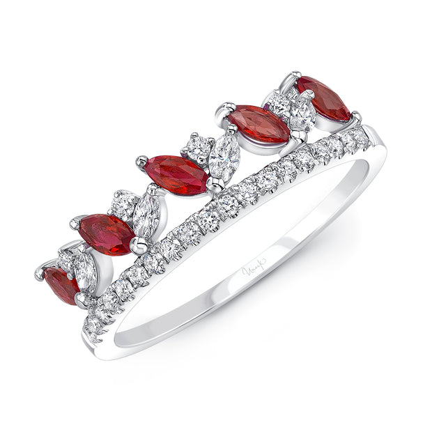 Uneek Precious Collection Round Ruby Fashion Ring