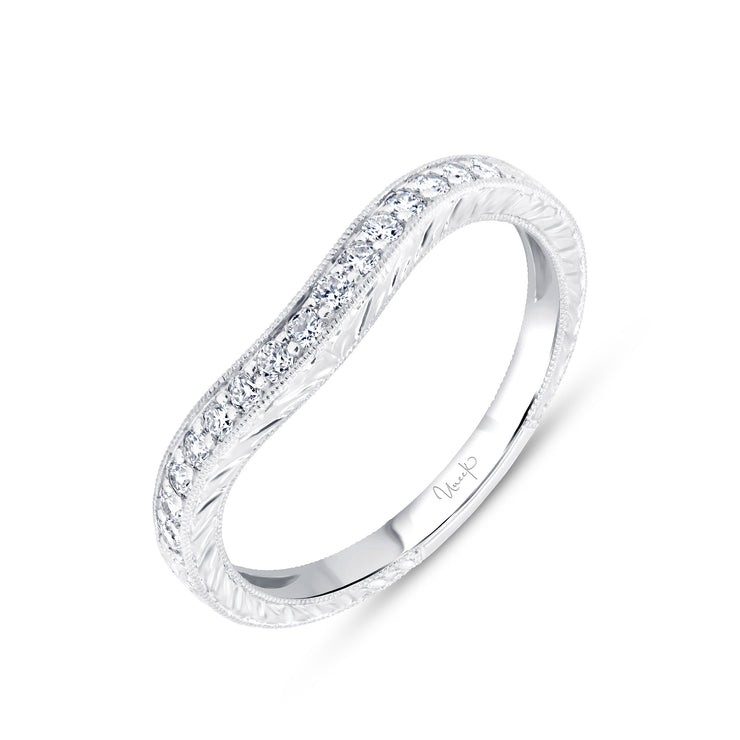 Uneek Stackable Collection Curved Wedding Ring