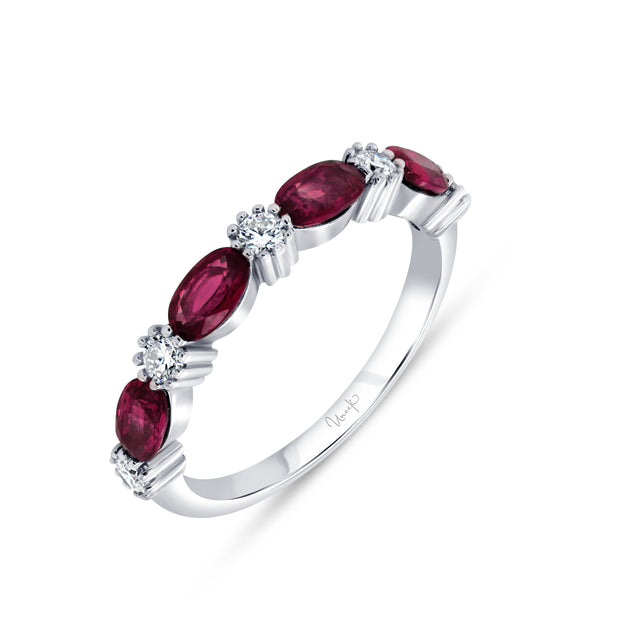 Uneek Precious Collection Oval Shaped Ruby Fashion Ring