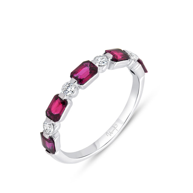 Uneek Precious Collection 1-Row Ruby Fashion Ring