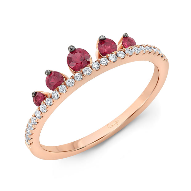 Uneek Precious Collection Round Ruby Fashion Ring