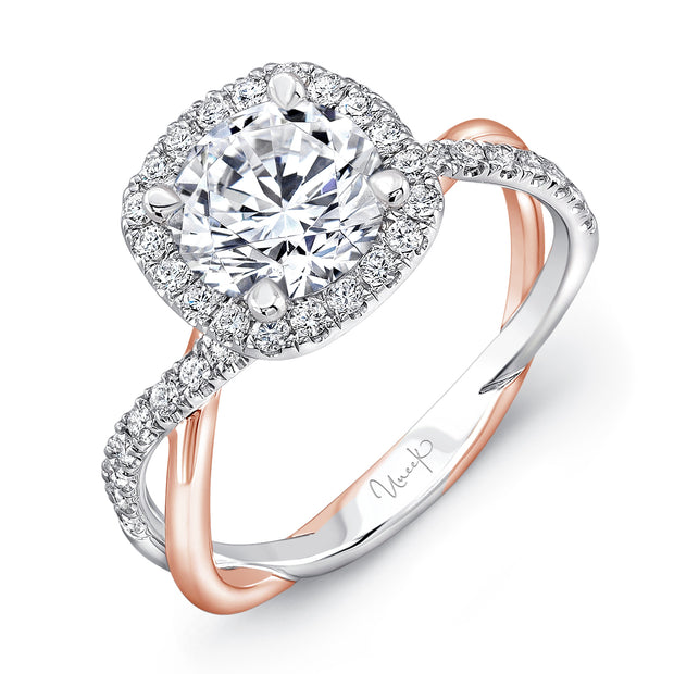 Uneek Infinity Collection Halo Round Engagement Ring