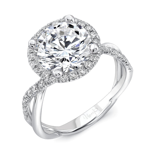 Uneek Infinity Collection Halo Round Engagement Ring