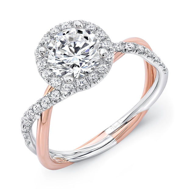 Uneek Infinity Collection Halo Round Engagement Ring