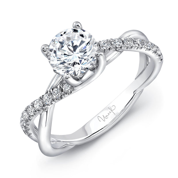 Uneek Infinity Collection Twist Round Engagement Ring