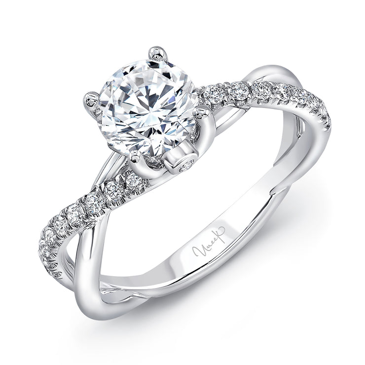 Uneek Infinity Collection Twist Round Engagement Ring